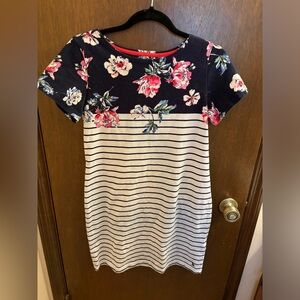Joules floral and stripe dress